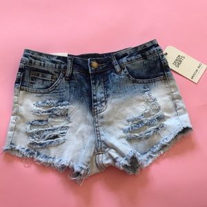 Multi colored blue shorts